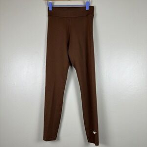 Nike Women's XS Leggings Brown High Rise 7/8 Length Workout Athleisure NEW